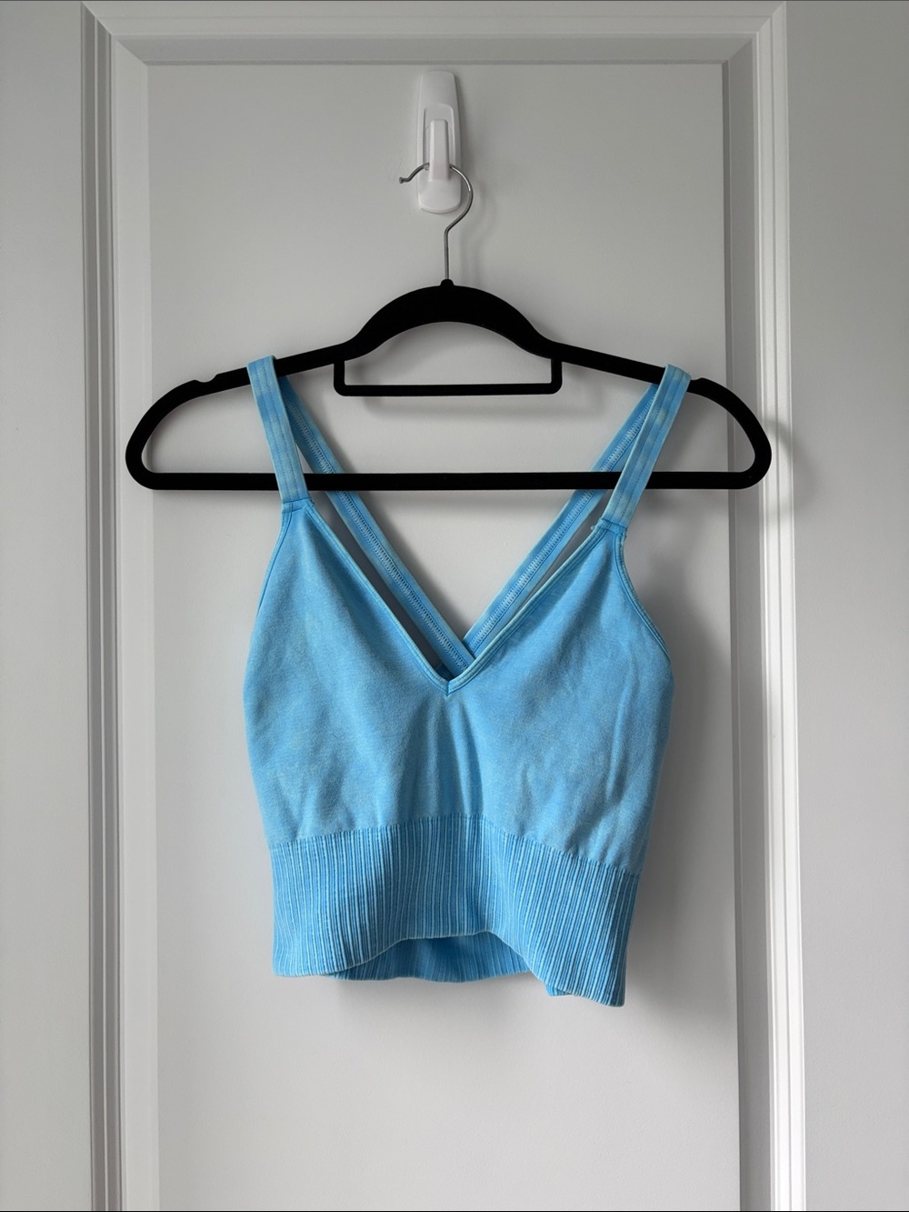 Free People Good Karma Baby Blue Crop Tank